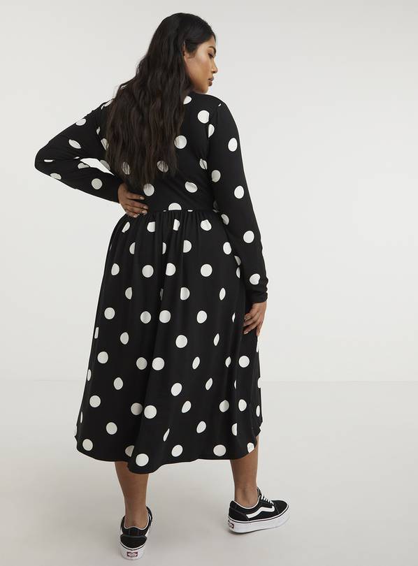 Simply be polka dot hot sale dress